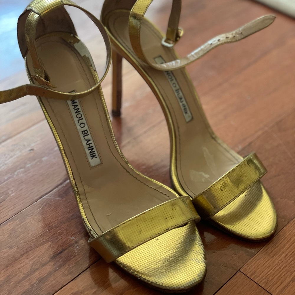 Gold Manolo Blahnik